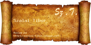 Szalai Tibor névjegykártya
